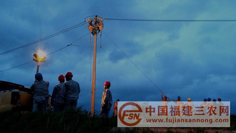 （5）7月11日夜，龙岩供电公司支援抢修队连夜修复10千伏配网线路（林丽君摄）.jpg